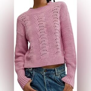 NWOT free people bell song pullover pink
